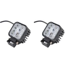 Greenmigo 2 x 12 W LED Headlight Offroad Lamp Flood Work Light 12 V 24 V Auxiliary Headlight Reversing Light for Tractor Excavator SUV Waterproof IP67