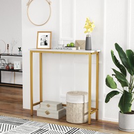 HollyHOME Narrow Hallway Table, 29.5" Small Console Stand, Slim Entryway Table, Sofa Desk, for Hallway, Bedroom, Living Room, Foyer, Rock Texture