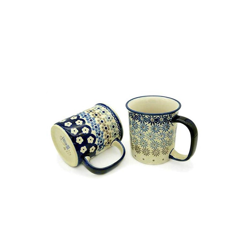 Bunzlauer keramik Straight Cup, 220 ml, Set of 2 (Asters