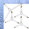 FIBOOMERANG Bed Sheet Clips, Triangle Bed Sheet Straps Fasteners Set