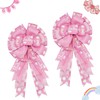 Montekin Large Baby Shower Bows for Girl 20x11 Inch, 2