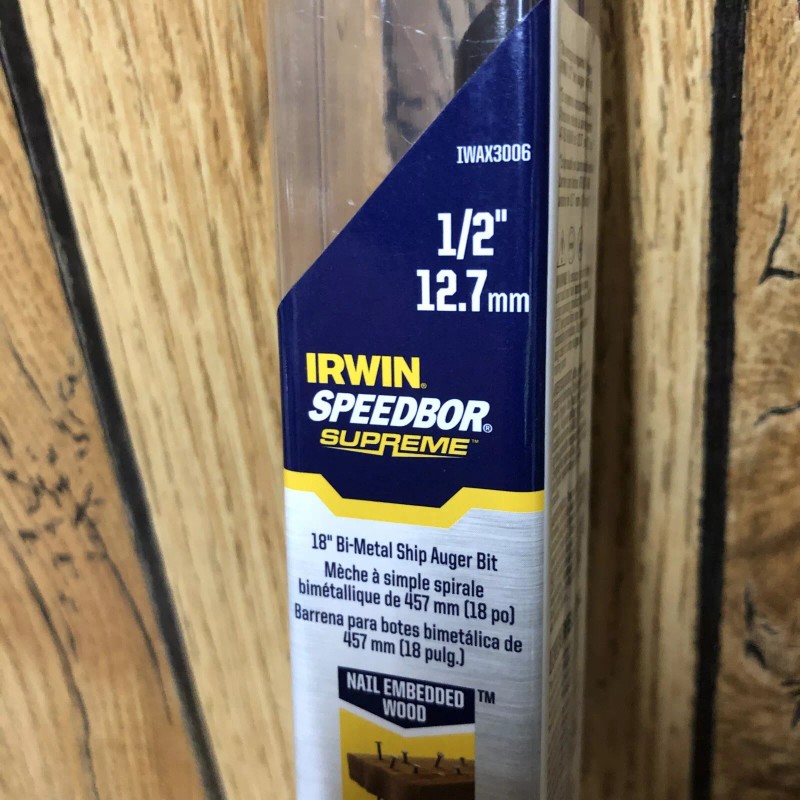 Irwin Speedbor Supreme Auger Bit 1/2'' X 18'' IWAX3006 New