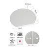 CBJAPAN Half Moon Cutting Board, Half Moon Shape, 12.6 x