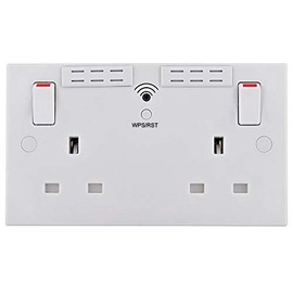 13A 2G Switched SKT WiFi Extender, SWITCHES, Socket OUTLETS Switch RANGES Electrical, 1 Piece Pack - 922WR-01