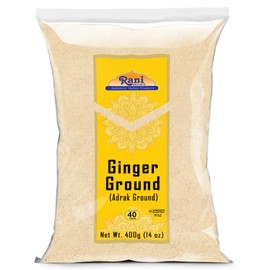 Rani Ginger (Adarak) Powder Ground, Spice 14oz (400g) ~ All Natural | Vegan | Gluten Friendly | NON-GMO | Kosher | Indian Origin