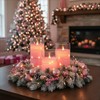 Homemory Flickering Flameless Candles with String Lights, Battery Operated Candles,