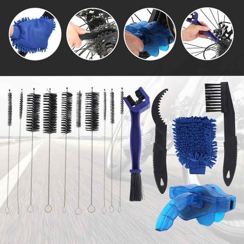 6PCS Convenient Bicycle Chain Washer Cleaner Kit Mountain Bike Accessory