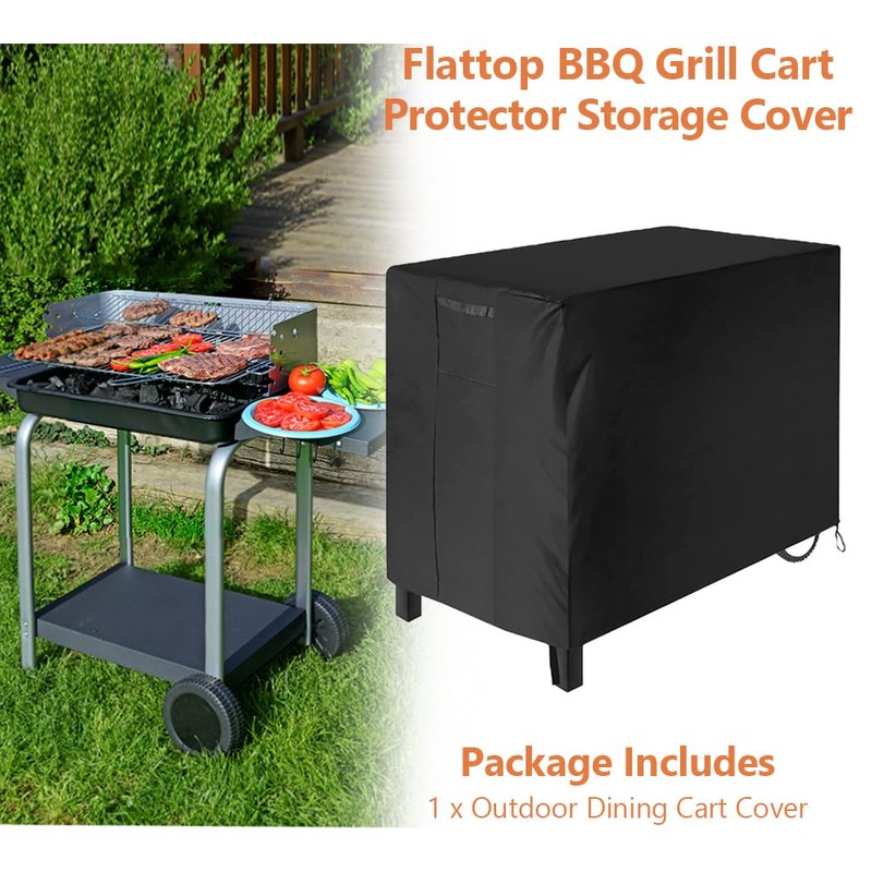 Outdoor Cover - Waterproof BBQ Cart Cover Compatible with 40"
