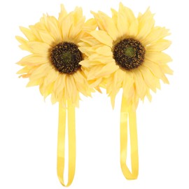 Bedroom Curtain Tiebacks Sunflower Curtain Tiebacks Rope Tie Back Yellow Flower Curtain Holdbacks Ropes Tie Backs for Summer Window Sheer Drapes Bedroom Kitchen Living Room Decor
