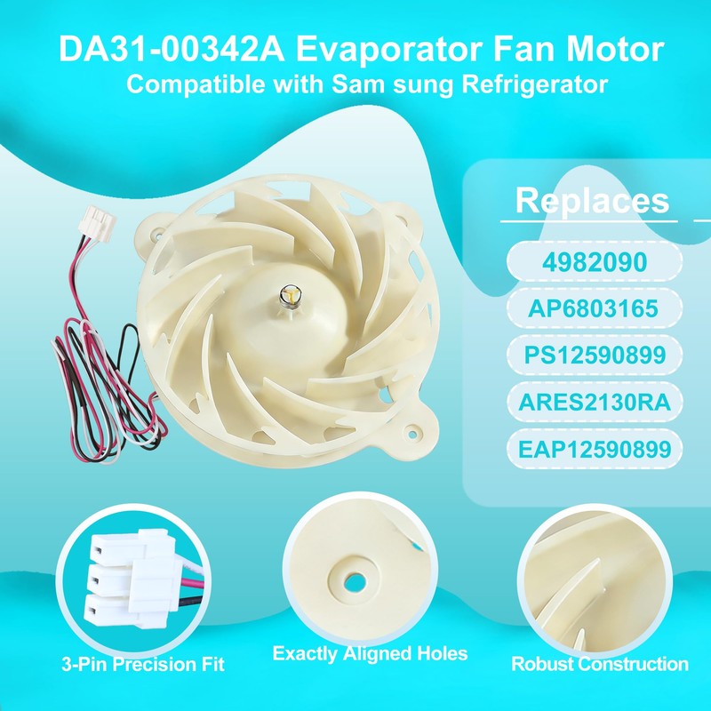 DA31-00342A Refrigerator Evaporator Fan Motor Fit for Sam Sung Refrigerator