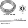 TooTaci Turnbuckle Wire Tensioner Kit, 100ft 1/16 Vinyl Coated Stainless