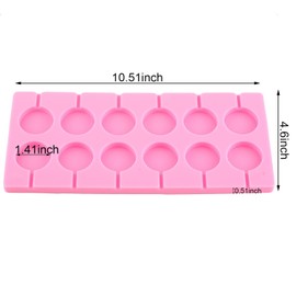 EPYHREHM 12-Cavity Round Silicone Chocolate Molds Lollipop Hard Candy Mold For Chocolate Candy