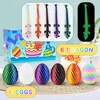 Impossmaker 6PCS 3D Printed Easter Dragon Eggs with 3D Printed