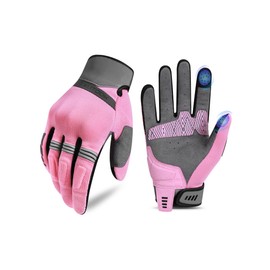 KUTOOK Motorcycle Gloves Summer Men Women Warm Thin Motorcycle Gloves EUDE Protection Breathable Touchscreen Motorcycle Bicycle Downhill Mountain Bike Dirt Bike Cycling Gloves Pink M