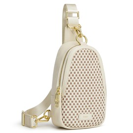 Kattee Sling Crossbody Bag for Women, Leather Fanny Pack Crossbody Sling Bags, RFID Purse Chest Bag Small Daypack for Women