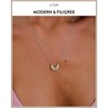 LUUK LIFESTYLE Necklace with angel wings pendant, simple and preppy,