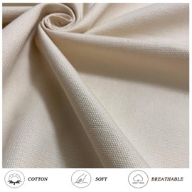 Canvas Fabric,Premium 10oz Natural 100% Cotton Duck Canvas Fabric 59” Wide for Arts & Crafts, Backings, Covers,Painting, Sewing, Crafts, Embroidery, Bag, Handmade Home Decor,1Yd (59 x 36 inches)