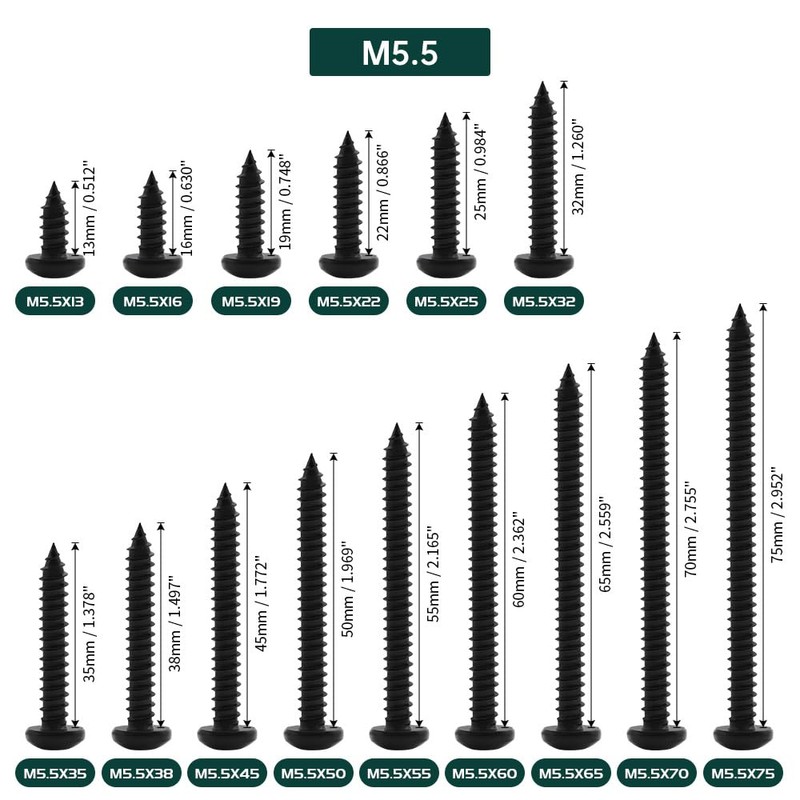 #12 x 1-1/2" Pan Head Wood Screws (25 pcs), 18-8