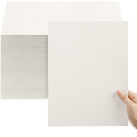 Geosar 200 Sheets Linen Cardstock Paper 8.5 x 11 Invitation Textured Card Stock Heavyweight 92lb 250gsm DIY Arts Holiday Making Printer Index Cards Postcards Blank Note Greeting(Cream)