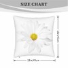 Beabes Throw Pillow Covers Beautiful White Daisy Bloom Flower 18X18