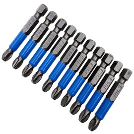 XMHF 10Pcs Anti Slip Phillips Cross Slot PH3 Screwdriver Bit Set 1/4 Inch Hex Shank 50mm Length S2 Steel with Magnetic Tip for Power Screwdriver Drill Impact Driver Kit Tools