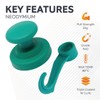 Green Rubber Coated Neodymium Magnet with Swivel Hook for Holding