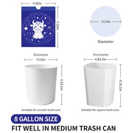 VOK 8 Gallon Cute Cow Printed Trash Bags 60 Counts