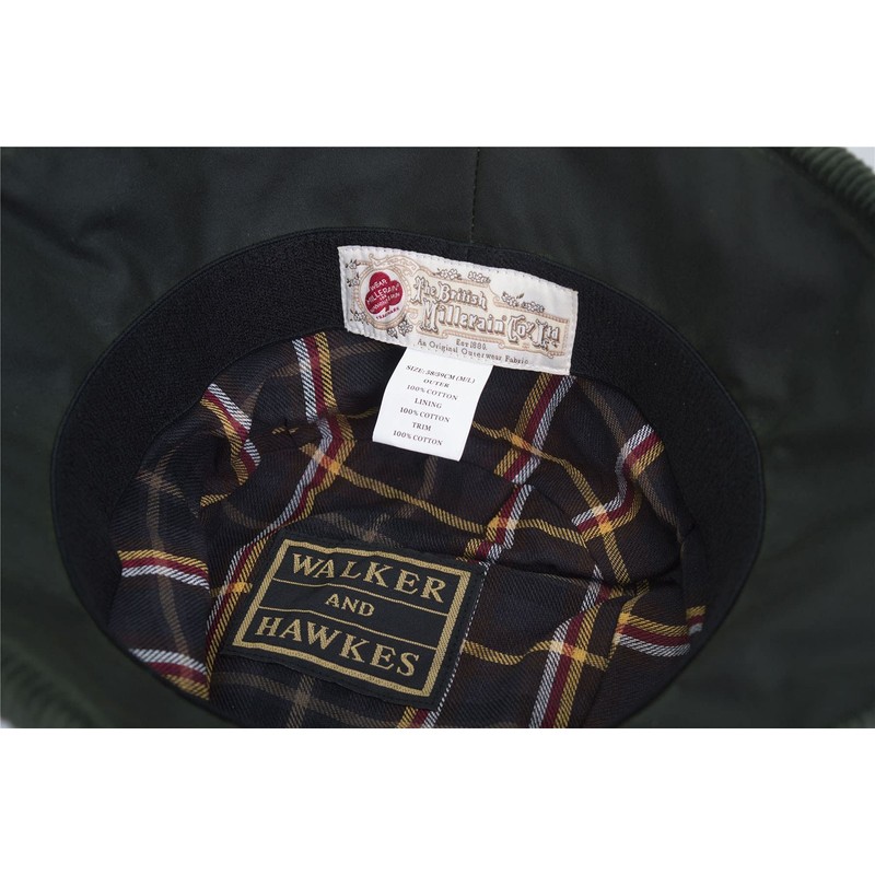WALKER AND HAWKES - Womens Olive British Millerain Waxed Cotton