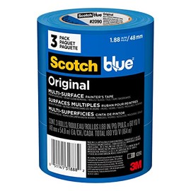ScotchBlue Original Multi-Surface Painters Tape, 2 Inch Wide (1.88 In. x 60 Yds), 3 Rolls, Blue Paint Tape Protects Surfaces and Removes Easily, Masking Tape for Indoor and Outdoor Use (2090-48EP3) | ScotchBlue