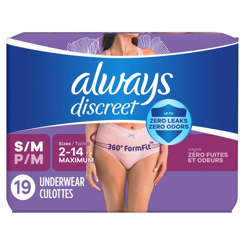 Always Discreet Adult Incontinence Underwear for Women and Postpartum Underwear,