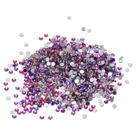 PATIKIL SS4/1440Pcs Glass Diamante Rhinestone, Man Made Gems, Purple Velvet