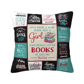 Book Lovers Gifts for Women, Reading Gifts for Book Lovers Women, Bookish Gifts for Readers/Librarian/Bookworm/Book Nerd, Book Lovers Gift Ideas for Women, Book Club Gifts Pillowcases 18" x 18"