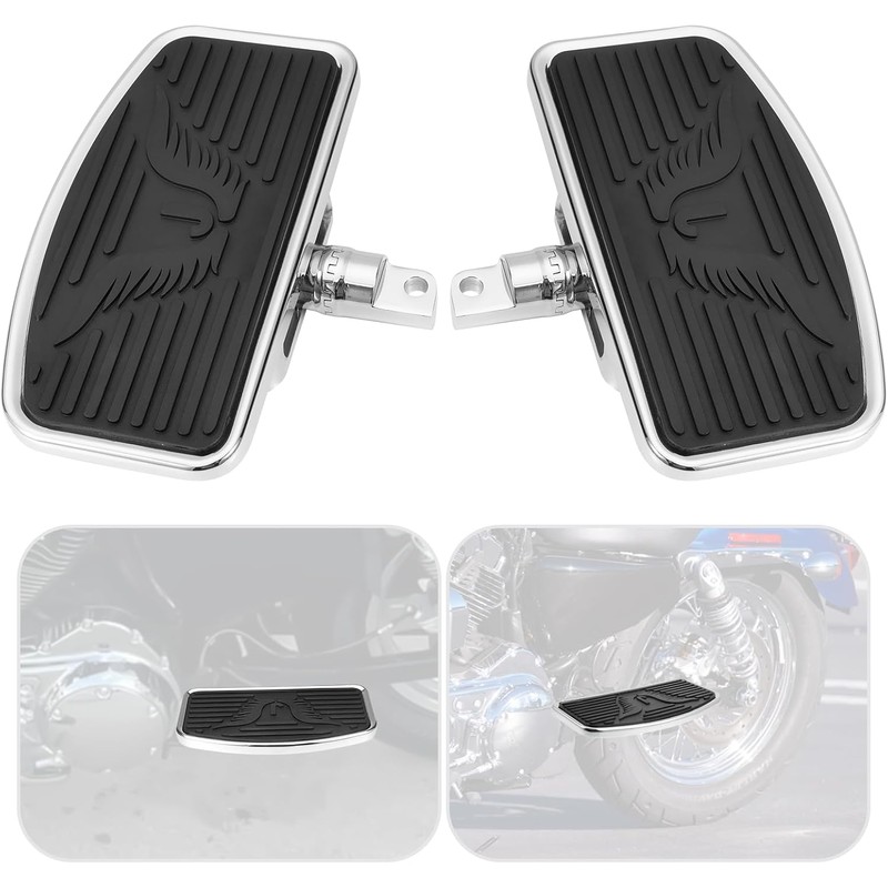 Adjustable Motorcycle Floorboards Rear Passenger Foot Pegs Footboard Pedals Compatible