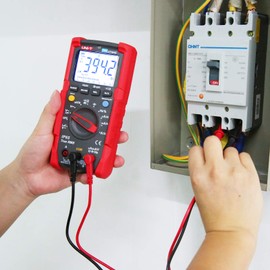 UNI-T Industrial Digital Multimeter UT191E (IP65, 2M Drop Test) True RMS 6000 Counts ACV LPF ACV Peak Hold AC DC Voltage Current LOZ ACV Resistance Capacitance Frequency Duty Cycle Auto/Manual Range