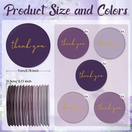 Tioncy 30 Pcs Christmas Thank You Compact Mirrors Christmas Employee Appreciation Gifts Bulk for Women Mini Purse Pocket Mirrors Thank You Gifts for Team Staff Coworkers Teacher(Purple Series)