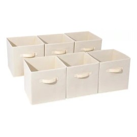 Juego De 6 Cestas Organizadoras Plegables De Tela
