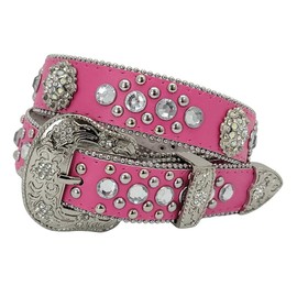 XS-1372-KIDS GIRLS WESTERN BELTS (HOT-PINK)