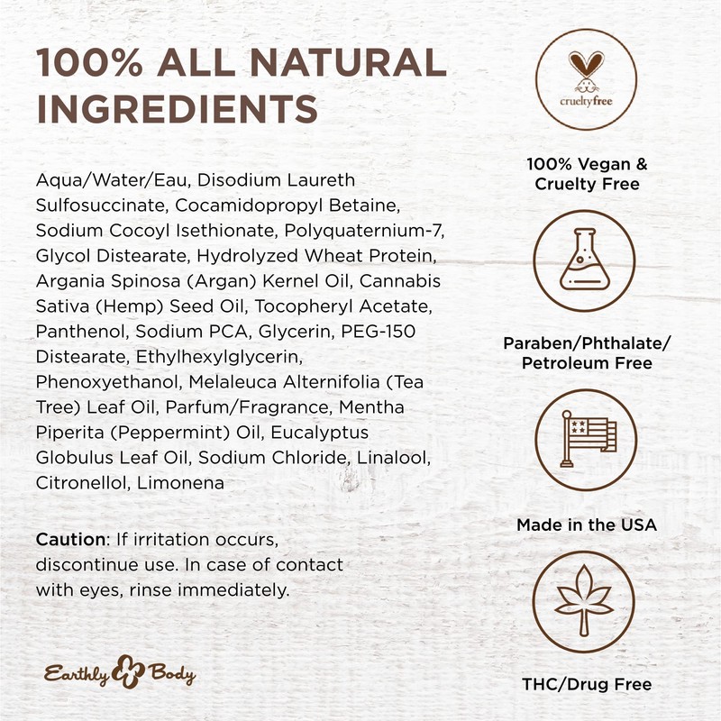 New - Earthly Body Miracle Oil Shampoo 16Oz Tea Tree