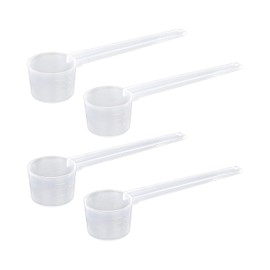 KGDUYC Set of 4 Measuring Spoons, Dosing Spoons Transparent with Scale 2g, 3g, 4g, 5g Scales, Measuring Spoon Gram, Scoop 5g, Dosing Spoon 5g for Baking, Cooking, Coffee, Washing Powder, Creatine