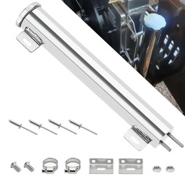 Radiator Coolant Overflow Puke Tank, 2"x15" Polished Coolant Reservoir Tank Universal Stainless Steel Radiator Overflow Tank 24 OZ