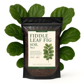 Premium Fiddle Leaf FIG Soil Mix – Nutrient-Rich, Organic Potting Soil for Ficus Lyrata – Promotes Healthy Roots, Lush Leaves & Balanced Moisture – Fast-Draining & Ready to Use (4 QTS)