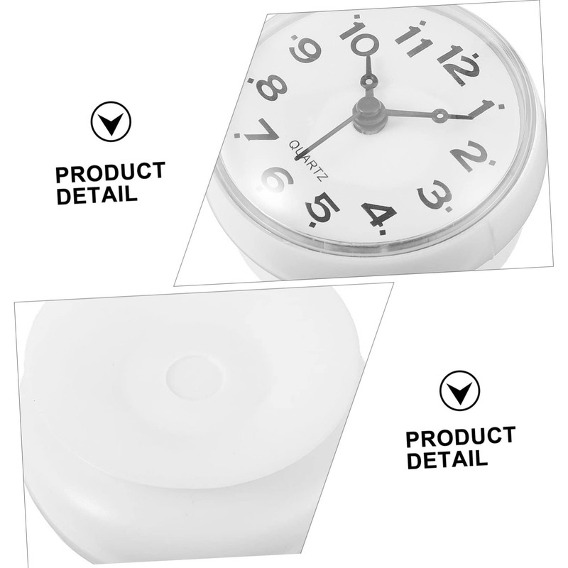 DOITOOL Silent Wall Clock Waterproof Digital Kitchen Clock for Bathroom