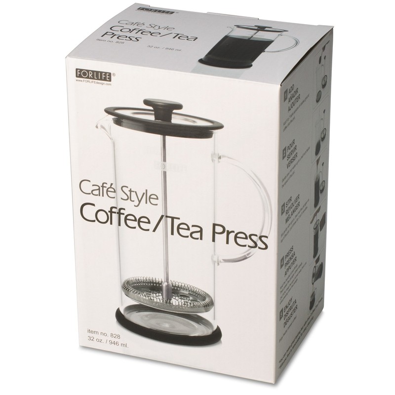 Cafe Style 828-BLK Coffee/Tea Press, 32-Ounce, Black