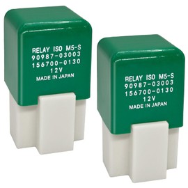 90987-03003 156700-0130 12V 40A 4 Pins Multipurpose Automotive Fuel Pump Cooler Relay (Pack of 2) - Compatible with Toyota 4Runner Avalon Camry Sienna