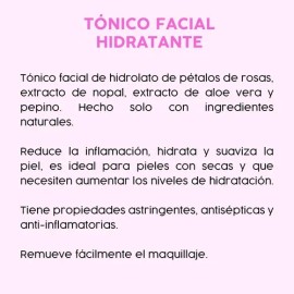 Tónico Facial Neuderma Naturalcare Hidratante Rosas Nopal Áloe Vera 60ml