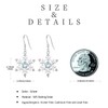 Snowflake Earrings 925 Sterling Silver Winter Snow Flower Drop Dangle