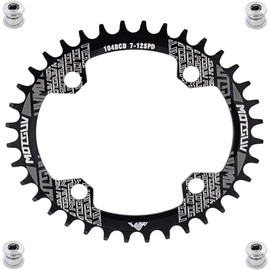 YBEKI 32T 34T 36T 38T Round Oval Bicycle Chainring, Narrow Width Chainrings 104 BCD for Road Bike Mountain Bike BMX MTB