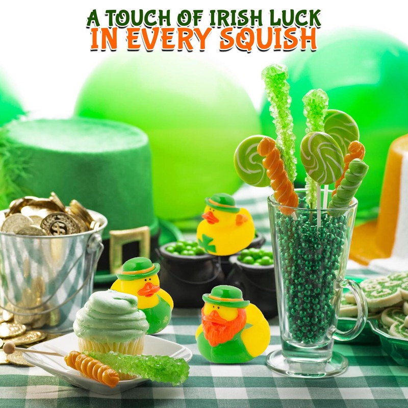 One Dozen (12) Irish St. Patrick's Day Rubber Ducks