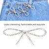 10Pcs Diamond Rhinestone Bow Glass Flash Brooch Claw Chain Suit