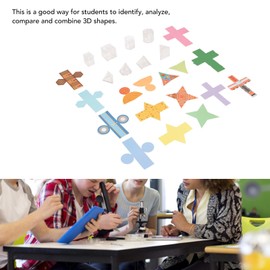 8 x Foldable Geometric Bodies, Geometric Models, Clear Geometric Models, 3D Shapes, Transparent Geometric Models, for School and Teacher Supplies